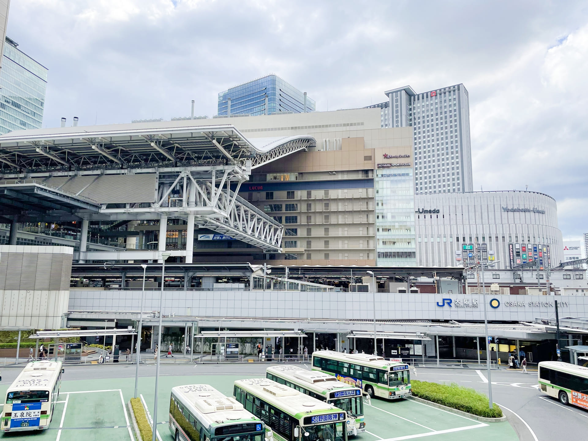 Osaka Station bus terminal — one of the main departure points for long-distance highway buses